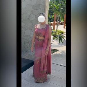 lehenga saree two piece with dupatta